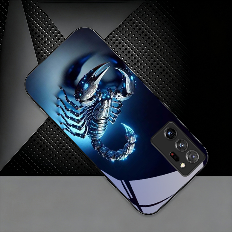 Phone Cases Samsung A14 - 네온 스콜피언 아트 블랙 폰 케이스