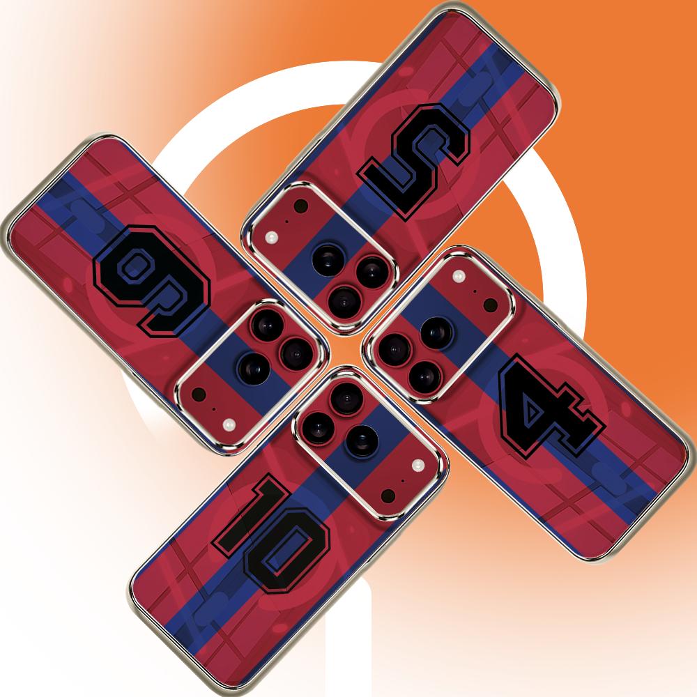 Phone Cases Transparent - FC 바르셀로나 팀 로고 투명 마그네틱