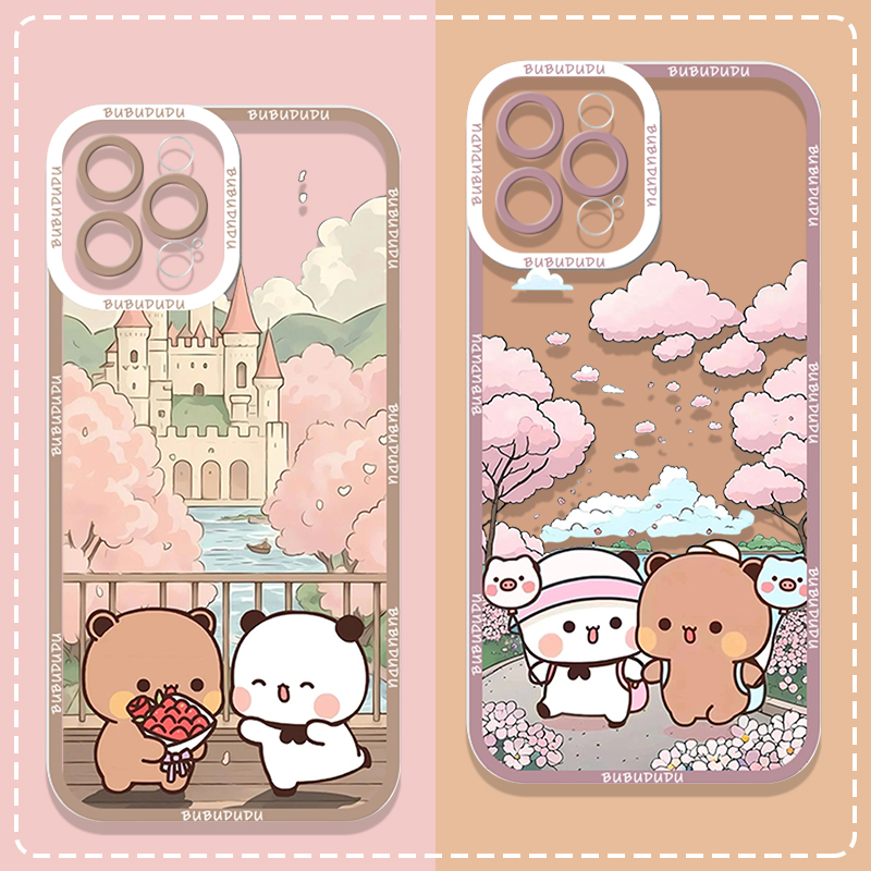 Phone Cases Samsung A14 - 귀여운 BUBU DUDU 커플 투명 폰