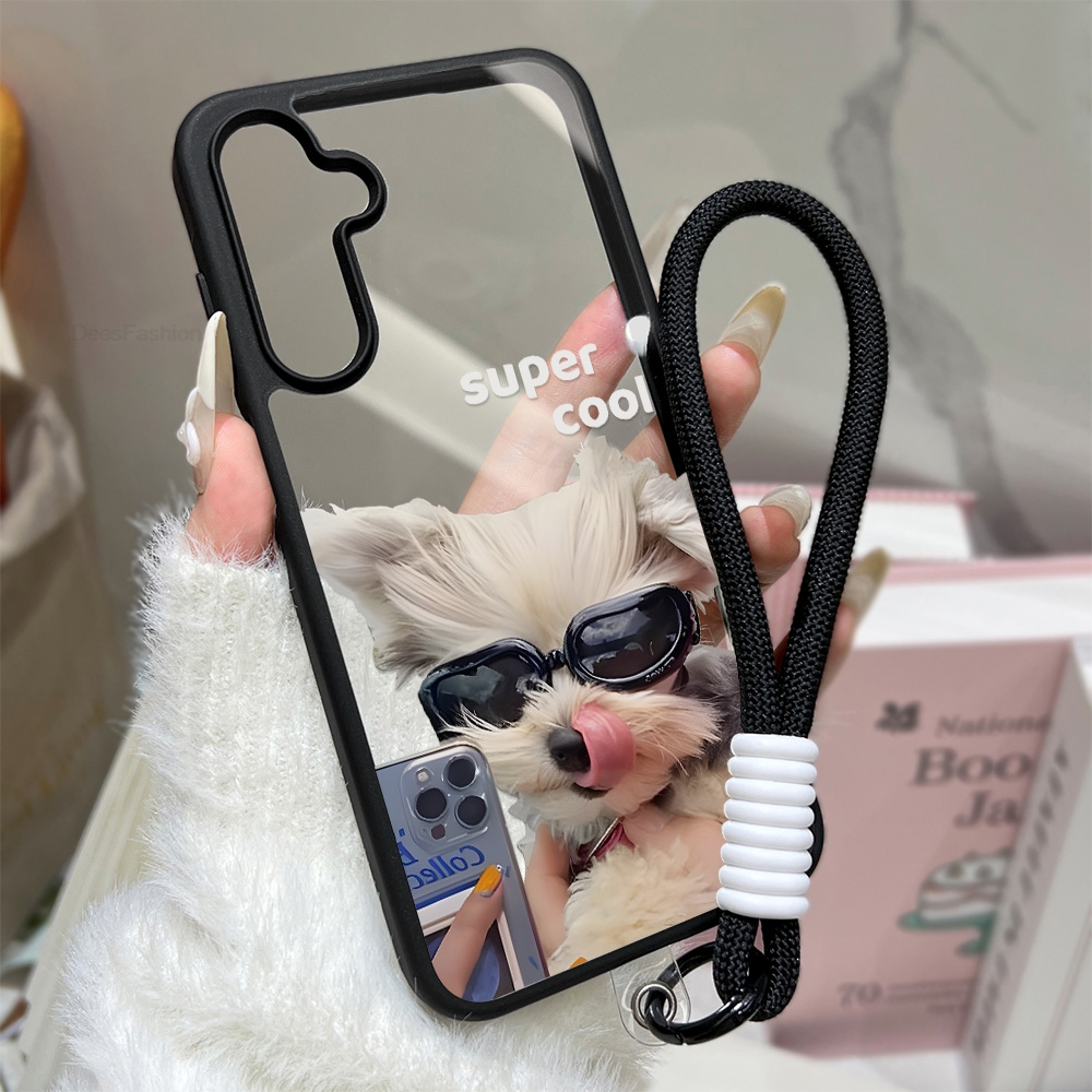Phone Cases Transparent - 귀여운 강아지 투명 폰 케이스 삼성