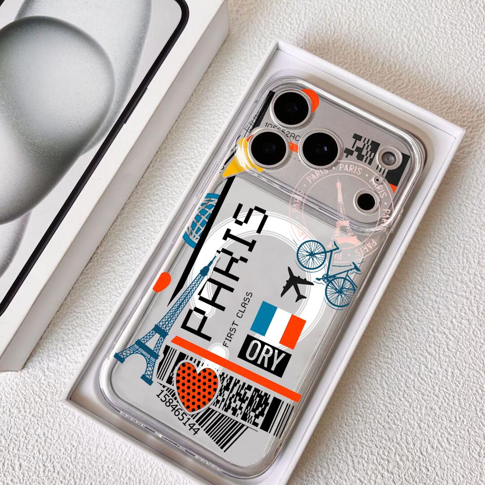 Phone Cases Unique - 프랑스 비행기 티켓 디자인 아이폰 17