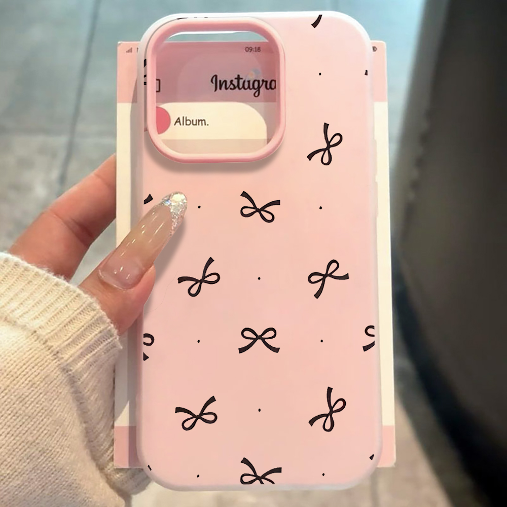 Phone Cases Unique - 귀여운 리본 물방울 무늬 INS 스타일