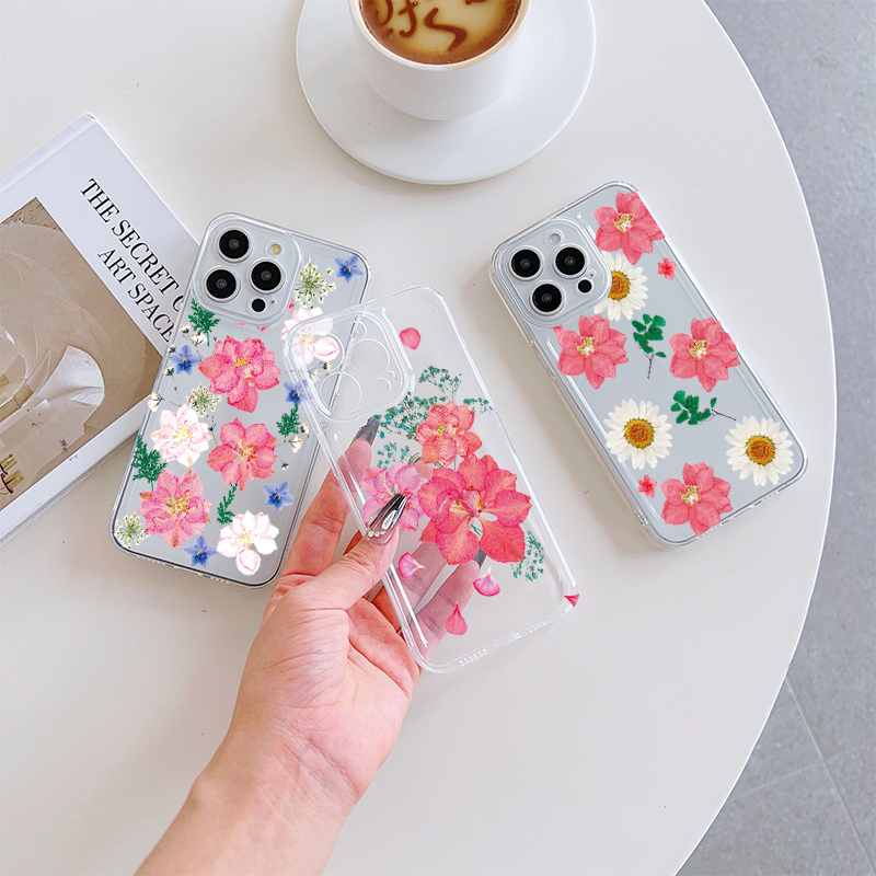 Phone Cases For Iphone 13 - 흰색 데이지 꽃무늬 아이폰 17 Pro