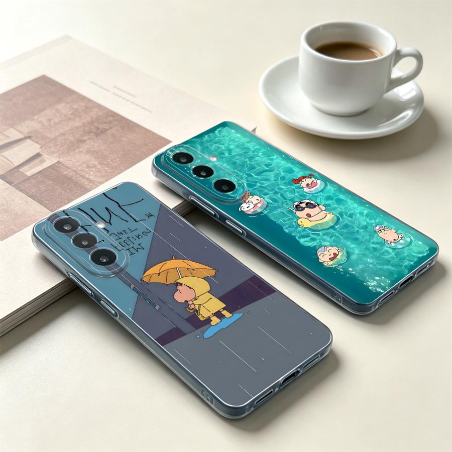 Phone Cases Samsung A14 - 노란색 우산 소년 휴대폰 케이스 (삼성