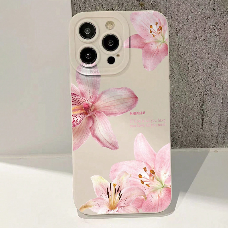 블루 플로럴 페인팅 실리콘 INS 폰 케이스 (아이폰  - Phone Cases Unique 리뷰 및 가격