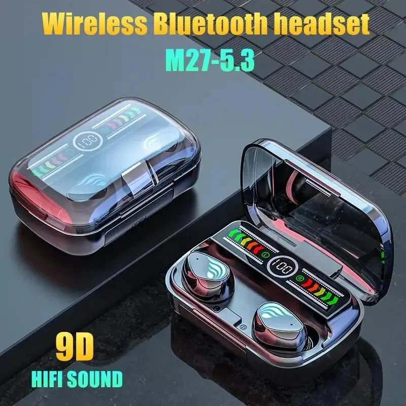M27 TWS 블루투스 헤드폰 무선 이어폰 마이크 내장 - Phone Cases Pk 리뷰 및 가격