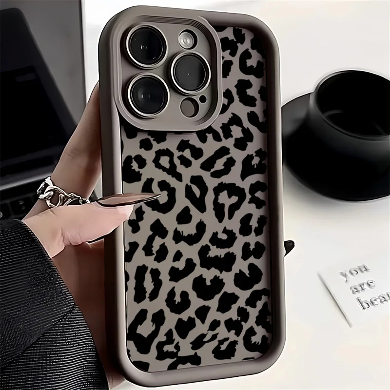 블랙 레오파드 프린트 패턴 실리콘 케이스 삼성 갤럭시  - Phone Cases Rhode 리뷰 및 가격