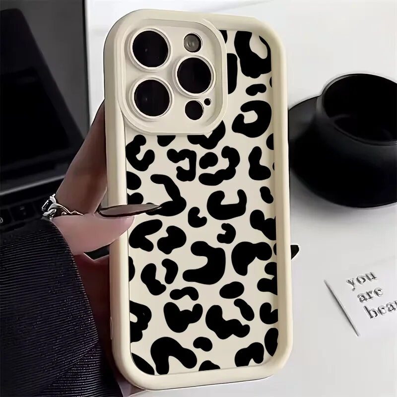 블랙 레오파드 프린트 패턴 실리콘 케이스 삼성 갤럭시  - Phone Cases Rhode 리뷰 및 가격