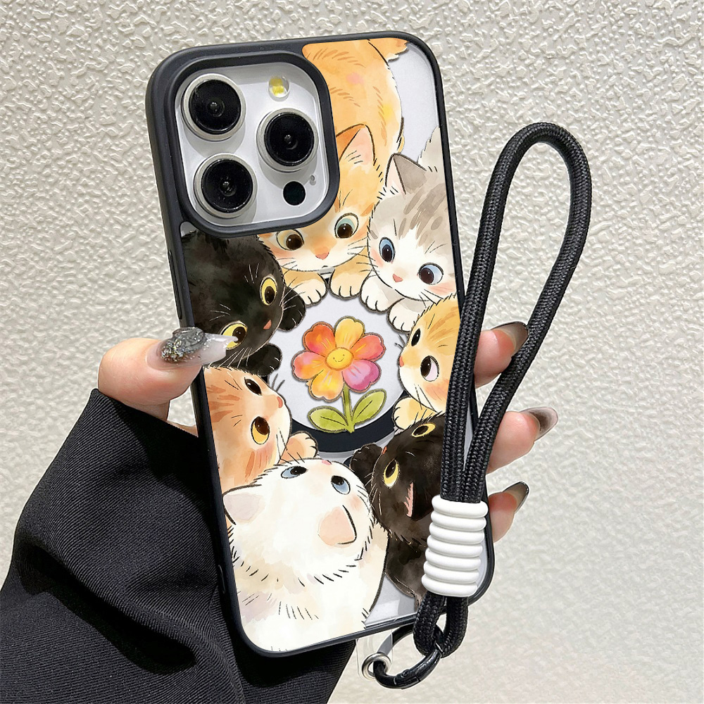 블랙 프레임 플로럴 낙하 방지 폰 케이스 아이폰 17  - Phone Cases Transparent 리뷰 및 가격