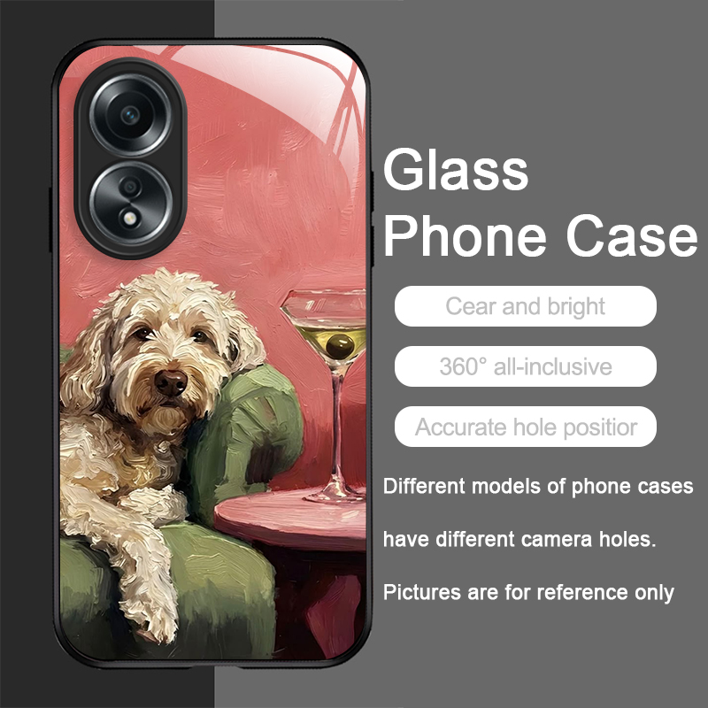 유화풍 노란 강아지 검은 고양이 강화유리 폰 케이스 ( - Phone Cases Realme 리뷰 및 가격