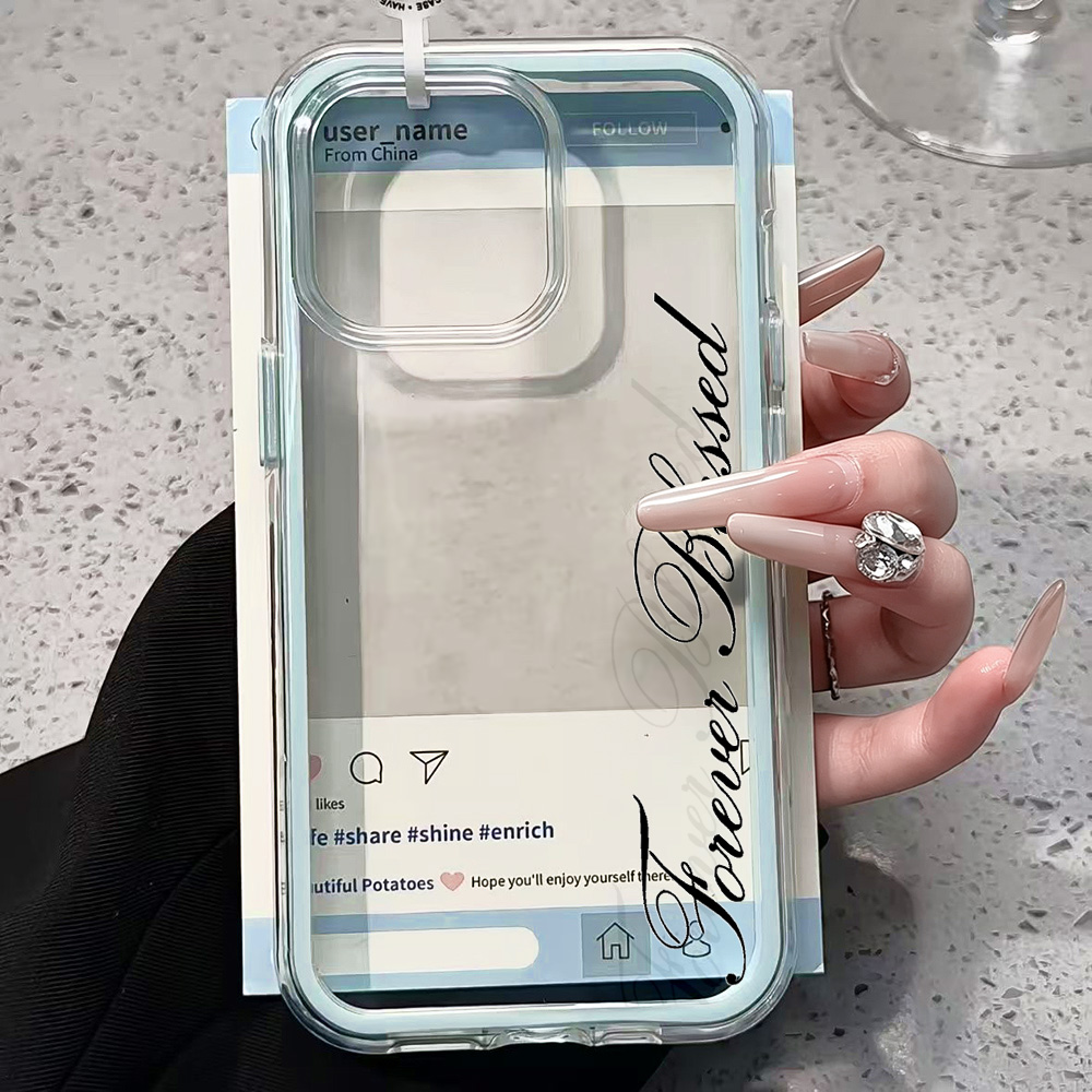 포에버 블레스드 심플 클리어 폰 케이스 아이폰 17 1 - Phone Cases Unique 리뷰 및 가격