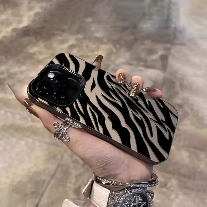 얼룩말 패턴 블랙 고급 IMD 충격 방지 커버 아이폰  - Phone Cases Unique 리뷰 및 가격