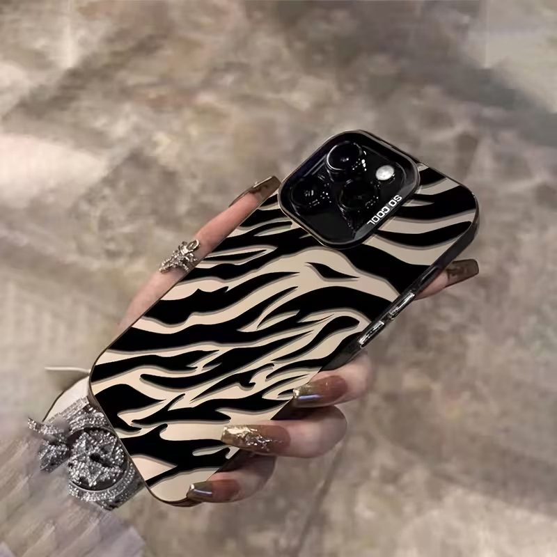얼룩말 패턴 블랙 고급 IMD 충격 방지 커버 아이폰  - Phone Cases Unique 리뷰 및 가격
