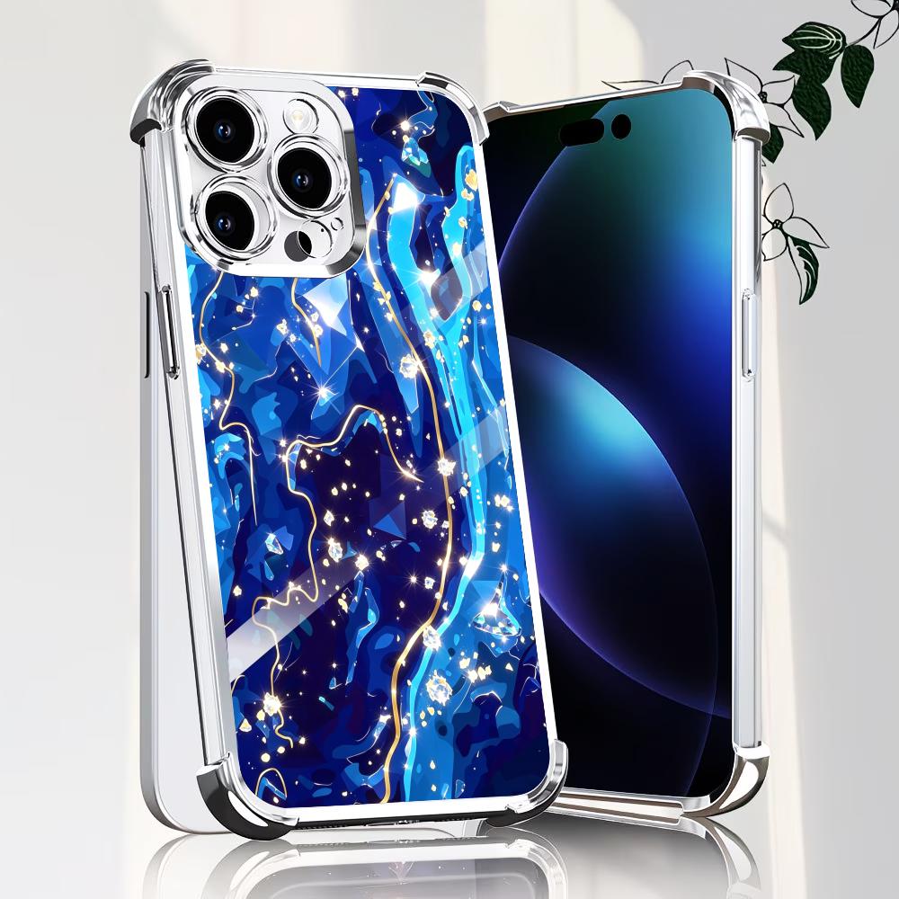 우아한 딥 블루 질감의 유리 소재 아이폰 케이스 (코크 - Phone Cases Rhode 리뷰 및 가격