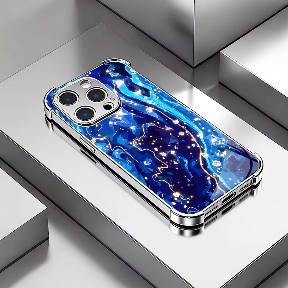 우아한 딥 블루 질감의 유리 소재 아이폰 케이스 (코크 - Phone Cases Rhode 리뷰 및 가격