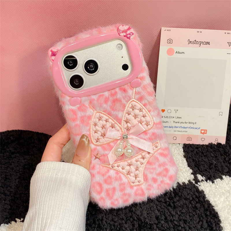 럭셔리 레오파드 프린트 비키니 패턴 플러시 폰 케이스  - Phone Cases Iphone 17 Pro Max 리뷰 및 가격