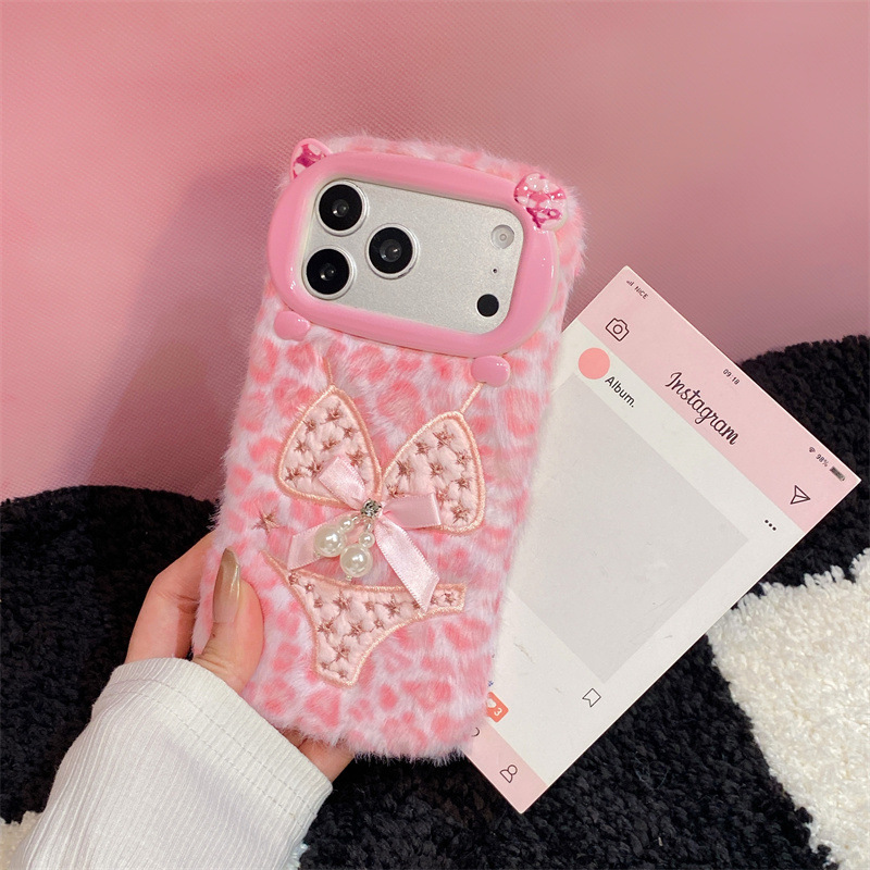 럭셔리 레오파드 프린트 비키니 패턴 플러시 폰 케이스  - Phone Cases Iphone 17 Pro Max 리뷰 및 가격