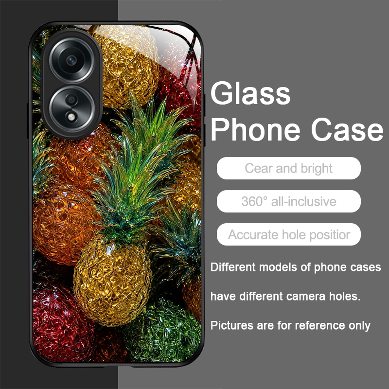에스테틱 크리스탈 과일 2D 프린팅 강화유리 휴대폰 케 - Phone Cases Realme 리뷰 및 가격