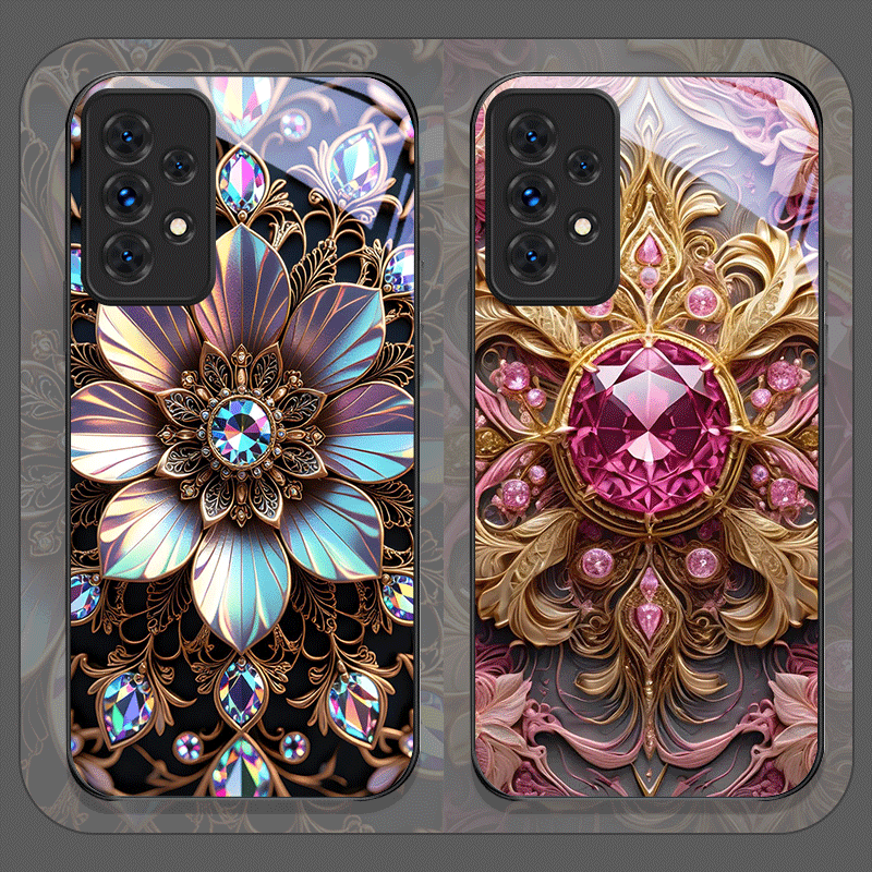 우아한 보석 꽃무늬 강화유리 휴대폰 케이스 삼성 갤럭시 - Phone Cases Samsung A14 리뷰 및 가격