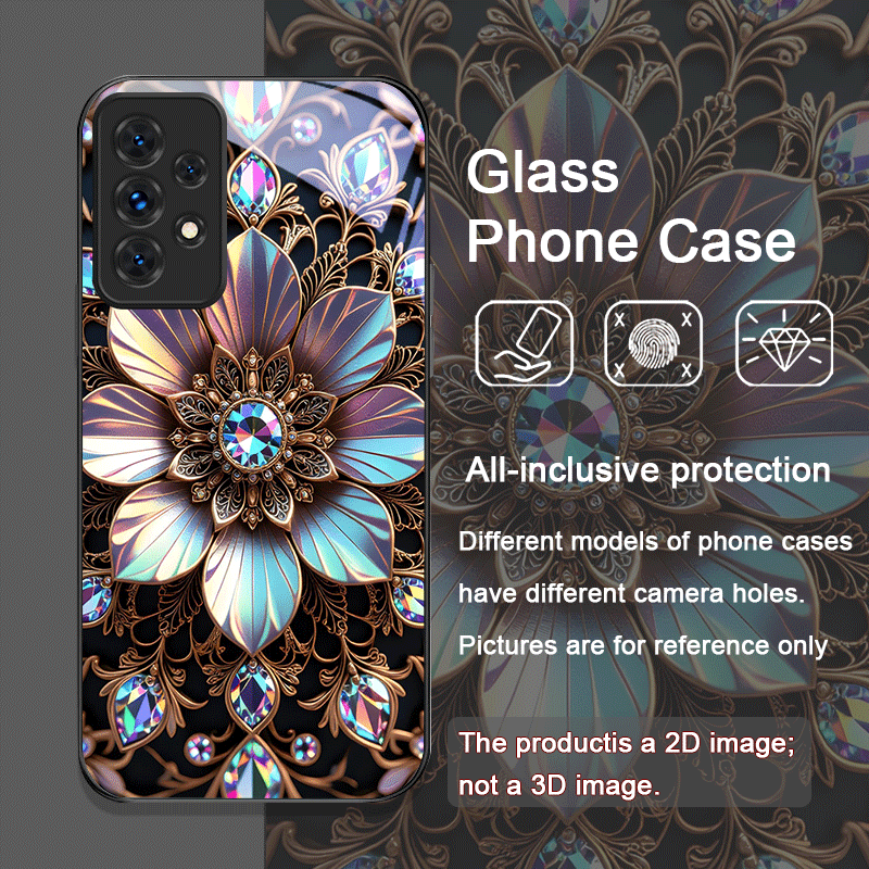 우아한 보석 꽃무늬 강화유리 휴대폰 케이스 삼성 갤럭시 - Phone Cases Samsung A14 리뷰 및 가격