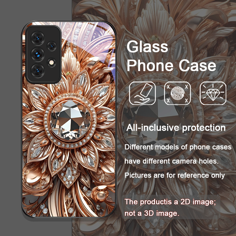 우아한 보석 꽃무늬 강화유리 휴대폰 케이스 삼성 갤럭시 - Phone Cases Samsung A14 리뷰 및 가격