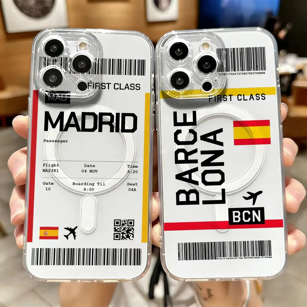 여행용 비행기 티켓 스페인 휴대폰 케이스 아이폰 17  - Phone Cases Transparent 리뷰 및 가격
