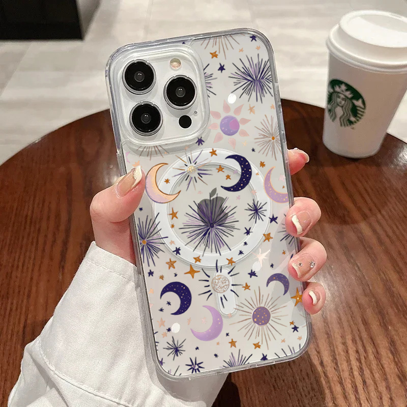 로맨틱한 해와 달 별 무늬 아이폰 17 Pro Max  - Phone Cases Unique 리뷰 및 가격