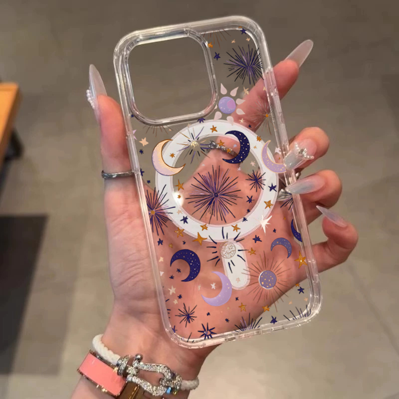로맨틱한 해와 달 별 무늬 아이폰 17 Pro Max  - Phone Cases Unique 리뷰 및 가격