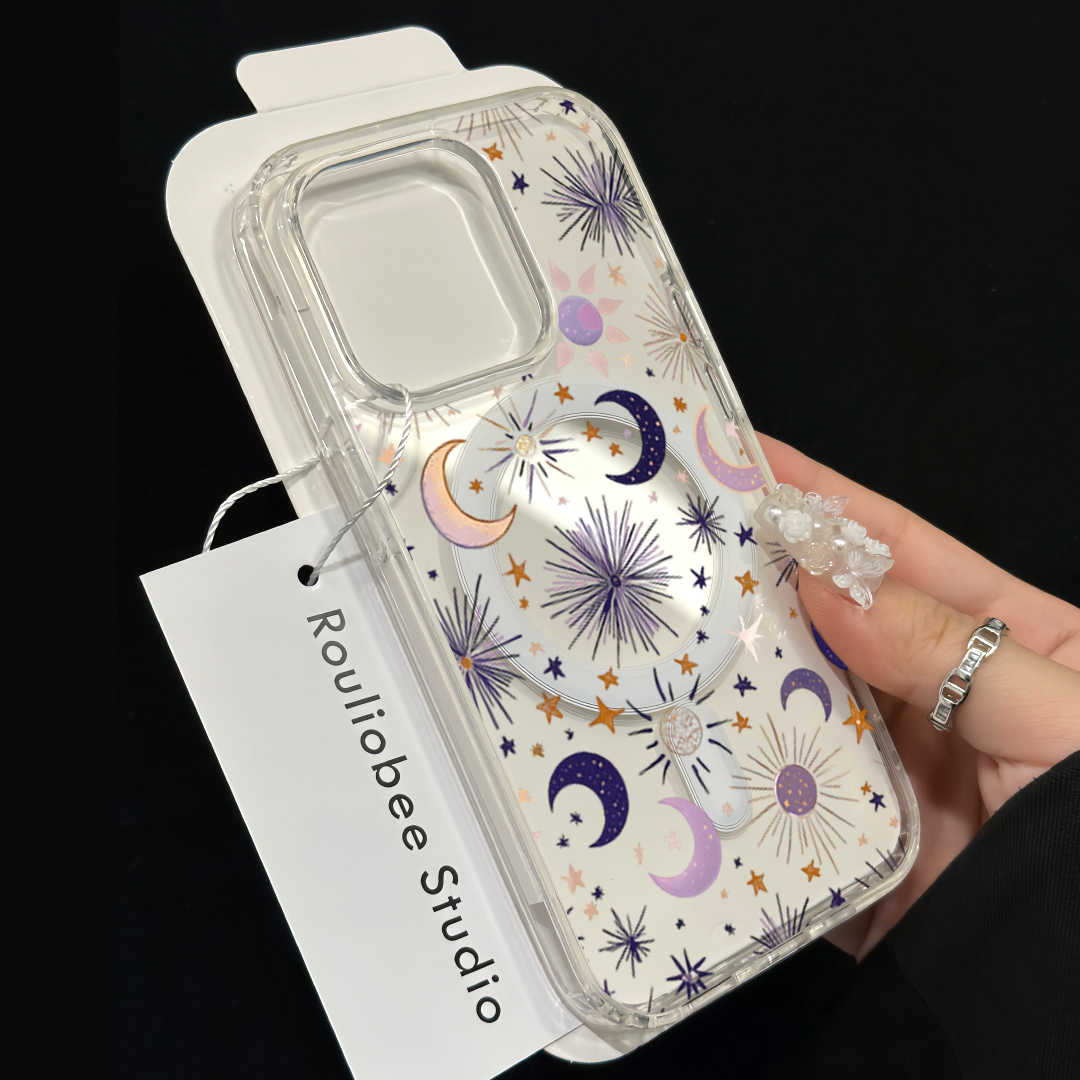 로맨틱한 해와 달 별 무늬 아이폰 17 Pro Max  - Phone Cases Unique 리뷰 및 가격