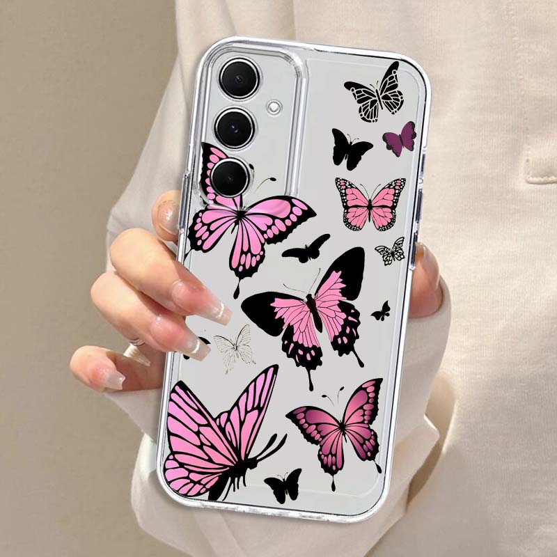 보라색 나비 그래픽 폰 케이스 삼성 갤럭시 A73 A7 - Phone Cases Samsung A14 리뷰 및 가격