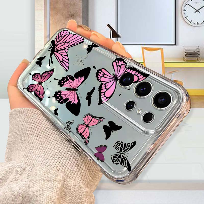 보라색 나비 그래픽 폰 케이스 삼성 갤럭시 A73 A7 - Phone Cases Samsung A14 리뷰 및 가격