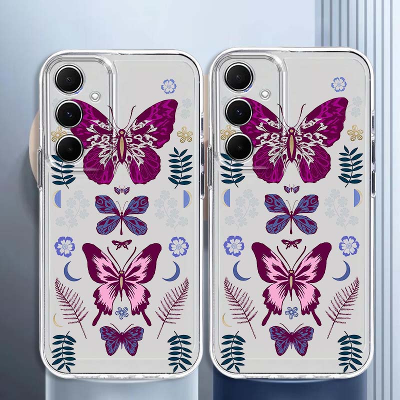 보라색 나비 그래픽 폰 케이스 삼성 갤럭시 A73 A7 - Phone Cases Samsung A14 리뷰 및 가격