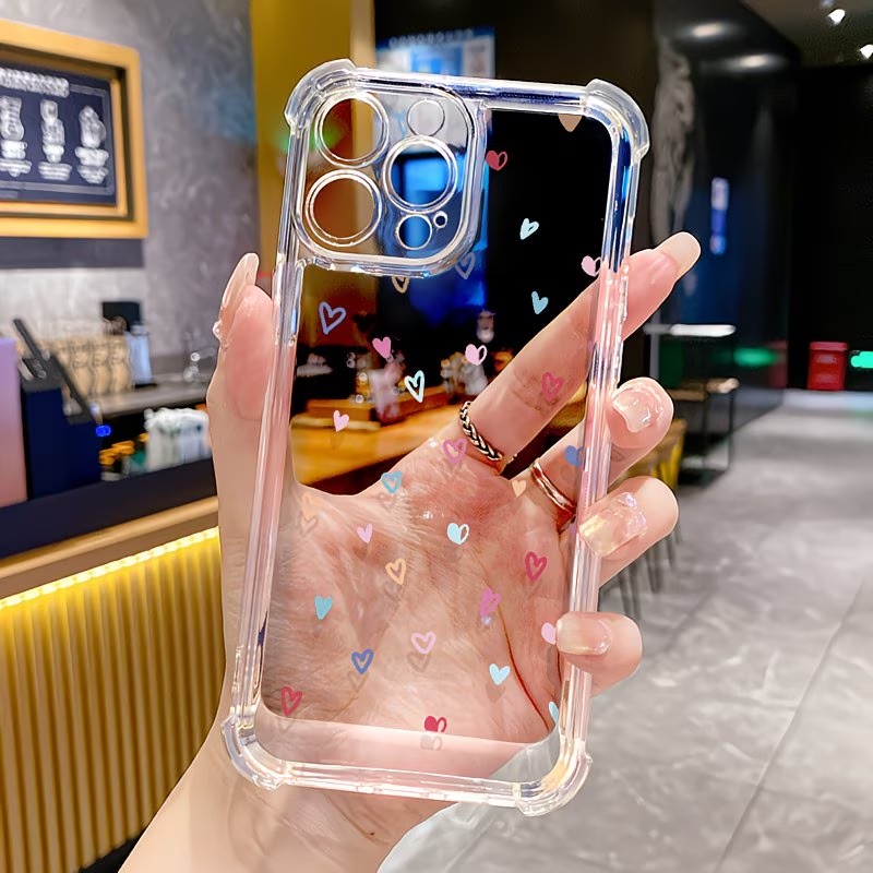 투명 코너 범퍼 컬러풀 하트 폰 케이스 (아이폰 17, - Phone Cases Transparent 리뷰 및 가격